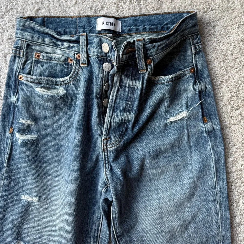 Pistola Womens Straight Blue Jeans - Picture 3 of 11